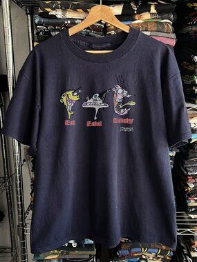 Y2k Ed Edd  Eddy Washed Navy Tee